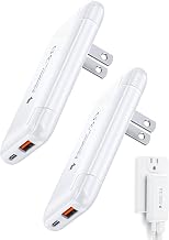 [2-Pack] Ultra Thin Flat USB Wall Charger 40W Dual Port USB C Charger Block