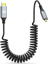 Coiled Micro HDMI to HDMI Cable 1FT-3FT, 4K HDMI to Micro HDMI Coiled Cable