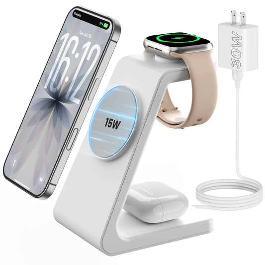 Magnetic Wireless Charging Station for iPhone: 3 in | Wireless Charger - Image 1