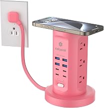 Power Strip Tower, kakyanill Charging Station 9 AC Outlets 8 USB Ports - Image 1