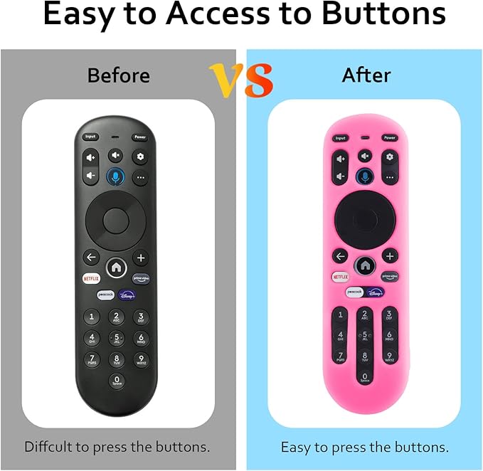 LEFXMOPHY Hot Pink Cover for Xumo MG3-R34010 PR1 TV Remote, Silicone Case for Pioneer Xfinity Spectrum Element 764f0000100 Remote Control Protector