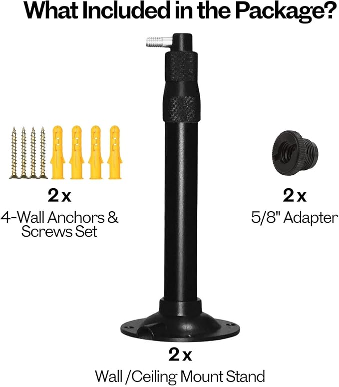 2 pcs Wall Mount for Shuer UA874 PA805 Wireless Antenna Paddle Install, Mic Hanger Stand for Sdudio, Conference, Aluminum (Black, Small)