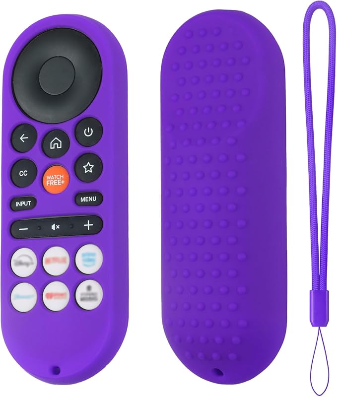 Hi Color XRT281 Remote Cover for Vizio/Onn FHD LED TV Remote 2026 Silicone Protective Case Compatible with VIZIO XRT281 ONN Remote Silicone Case Cover with Lanyard (Purple)