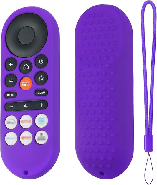 Hi Color XRT281 Remote Cover for Vizio/Onn FHD LED TV Remote 2026 Silicone Protective Case Compatible with VIZIO XRT281 ONN Remote Silicone Case Cover with Lanyard (Purple)