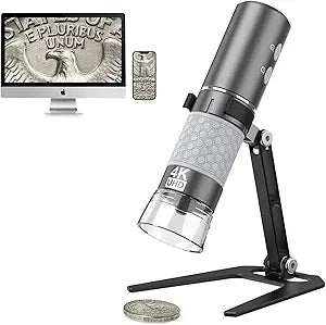 4K Digital Microscope for iPhone Android Phone and Windows Mac PC