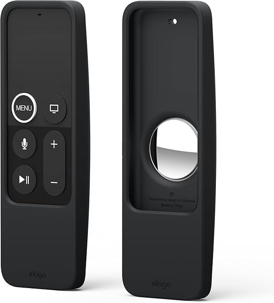 elago R5 Locator Case Compatible with Apple TV Siri Remote 1st Generation and Compatible with AirTag - Lanyard Included, Heavy Shock Absorption, Drop Protection, Full Access to All Functions [Black]