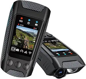 Sports Camera for Bikes Featuring 6 Direction Stabilization 2500mAh Battery and 2 Inch Display Perfect for Cycling Adventures Double Lens Bike Camera