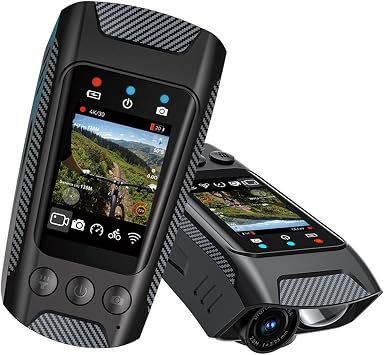 Sports Camera for Bikes Featuring 6 Direction Stabilization 2500mAh Battery and 2 Inch Display Perfect for Cycling Adventures Double Lens Bike Camera