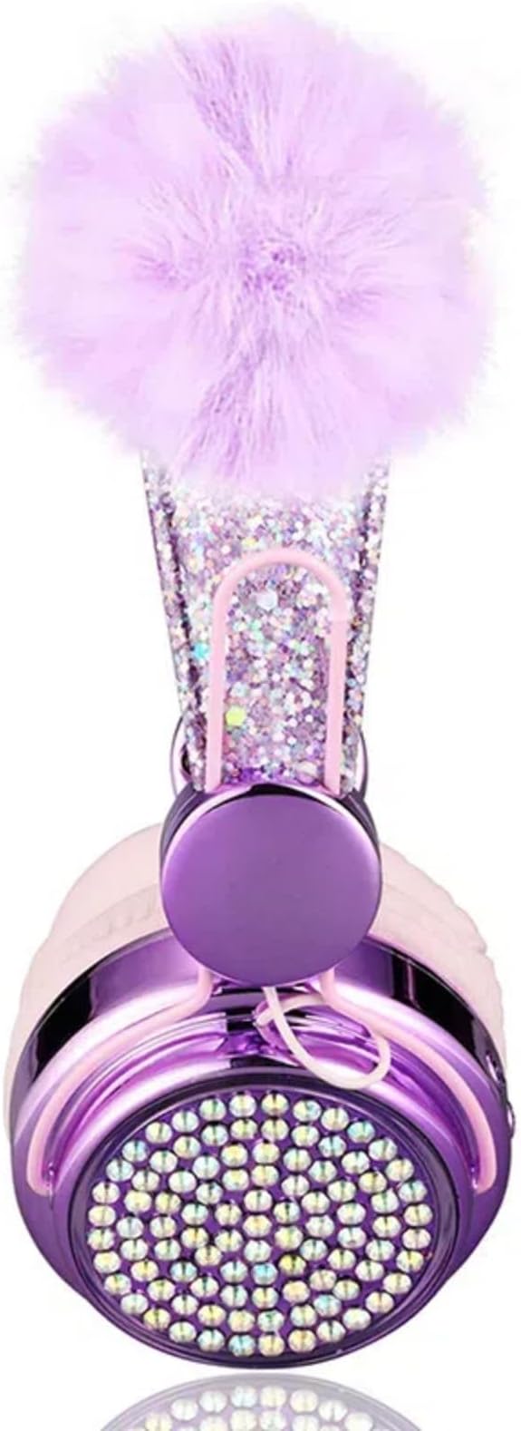 Kids Headphones Wireless Bluetooth 5.3 Colorful LED Lights Over-Ear 85dB Volume Limited Girls Headphones for Children/Teens/Gift/School/Tablet/Travel (Purple)