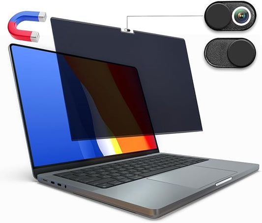 Magnetic Privacy Screen for MacBook Air 13 inch (2022-2025 M2-M4 Max), Anti-Glare, Blue Light Protector, Scratch Resistant, Removable Laptop Filter Private Shield & Webcam Cover