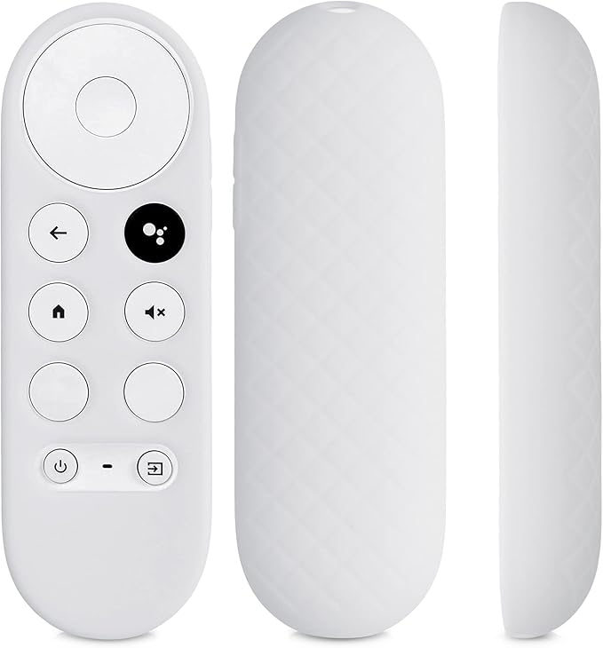 kwmobile Case Compatible with Google Chromecast 2020 4K / Chromecast 2022 HD Case - Soft Silicone Cover for Remote Control - White