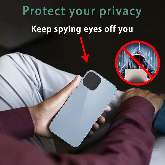 Phone Camera Lens Cover Compatible for iPhone 14/iPhone 14 Plus,Camera Lens Protector to Protect Privacy and Security,Strong Adhesive Black