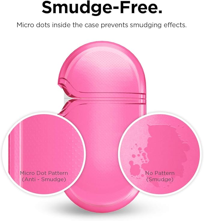 elago Compatible with AirPods Pro Case Clear - High Rating, TPU Transparent Shockproof, Protective Case Cover with Keychain, Gel Tape Included, Wireless Charging [Neon Hot Pink]
