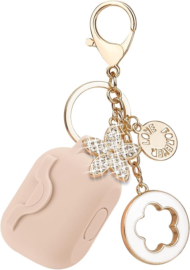 Case for Airpods 3 Case with Cute Bling Keychain, Silicone Protective Case Cover for Airpods 3rd Generation Case Earbuds Cases Women Girls for Apple Air pod 3 Tea