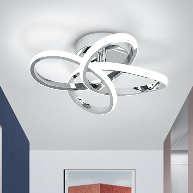 CANEOE Modern Ceiling Light Fixture,Small Led Hallway Light Fixtures Ceiling Lamp,Creative Close to Ceiling Lighting for Hallway Bedroom Bathroom Balcony Stair Light Fixtures Ceiling Mount