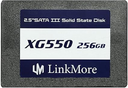 LinkMore XG550 256GB 2.5-Inch SATA III SSD, 550MB/s Read, 500MB/s Write