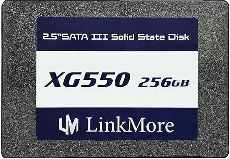 LinkMore XG550 256GB 2.5-Inch SATA III SSD, 550MB/s Read, 500MB/s Write