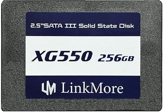 LinkMore XG550 256GB 2.5-Inch SATA III SSD, 550MB/s Read, 500MB/s Write