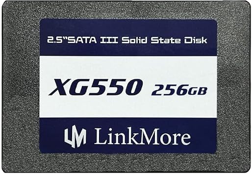 LinkMore XG550 256GB 2.5-Inch SATA III SSD, 550MB/s Read, 500MB/s Write