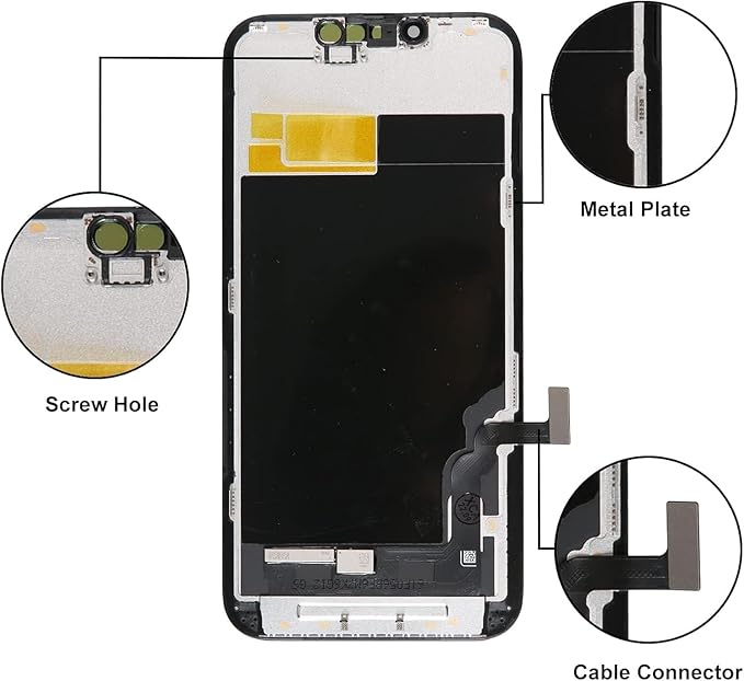 LL TRADER Screen Replacement for iPhone 13 6.1" LCD Retina FHD Display COF Touch Screen Digitizer with Repair Tool Kits, Waterproof Tape, Screen Protector (Truetone programable) 2025 New