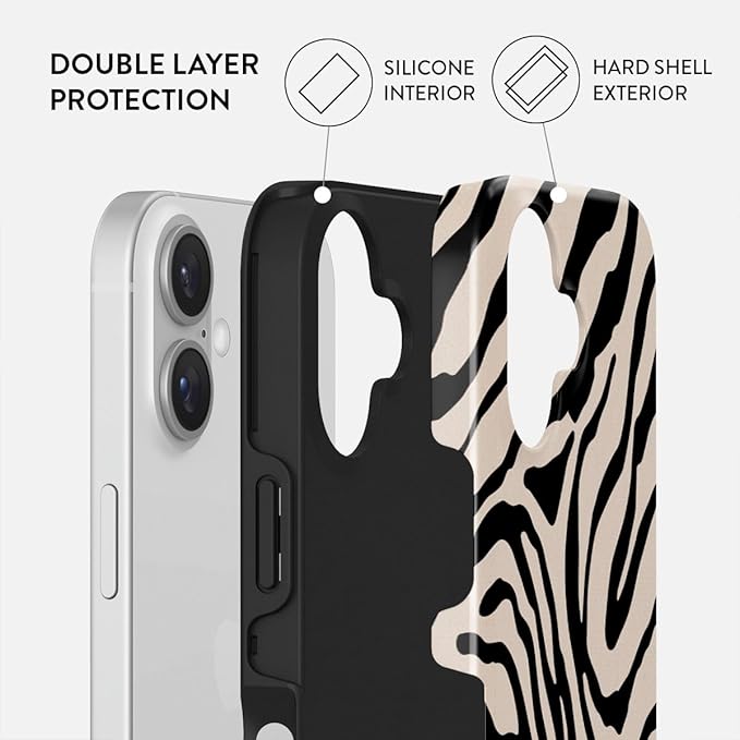 BURGA Phone Case for iPhone 16 - Cute, Trendy, Aesthetic, Pattern Phone Cover, Hard Shell Protection - fits Apple iPhone 16 Case for Women and Men