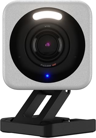 WYZE Cam v4 (Latest Model), 2.5K AI Security Camera, Indoor/Outdoor Cameras for Home Security, Baby Monitor & Pet Camera, Vibrant Color Night Vision, No Subscription Required