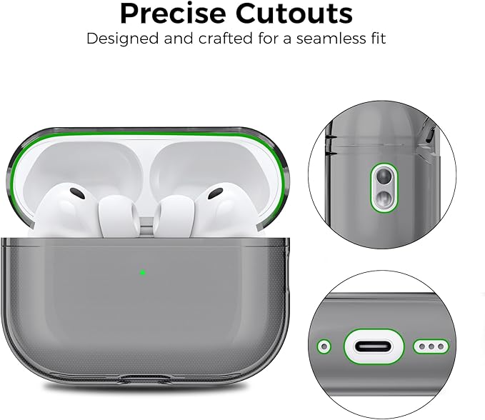 AhaStyle Clear Airpods Pro 3 Case Cover 2025 [Anti-Yellowing] Soft TPU Protective Skin for Apple AirPods Pro 3rd Generation Case with Cleaner Kit Support USB-C Charging Case and Wireless Charging