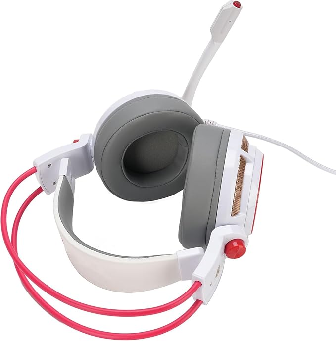 USB Gaming Headset, 7.1 Surround Sound Multi Channel Computer Headphones with Microphone, Mic, Adaptive Double Headband, LED Light Headphone for Gaming, Laptop, Call Center