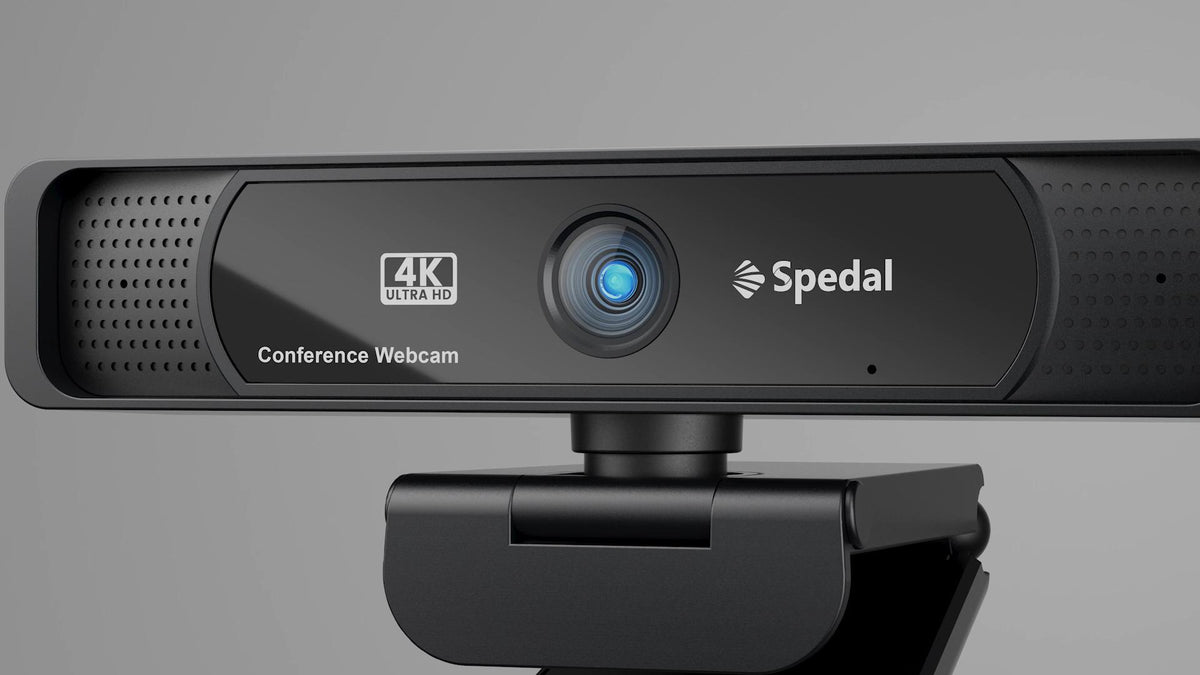Spedal 4K Webcam with Tripod, Wide Angle 120° USB Webcam, Sony 1/2.8" Sensor, Dual Microphones, Remote Control, Auto Focus for Video Conferencing, Online Meetings, Streaming, Zoom & Teams
