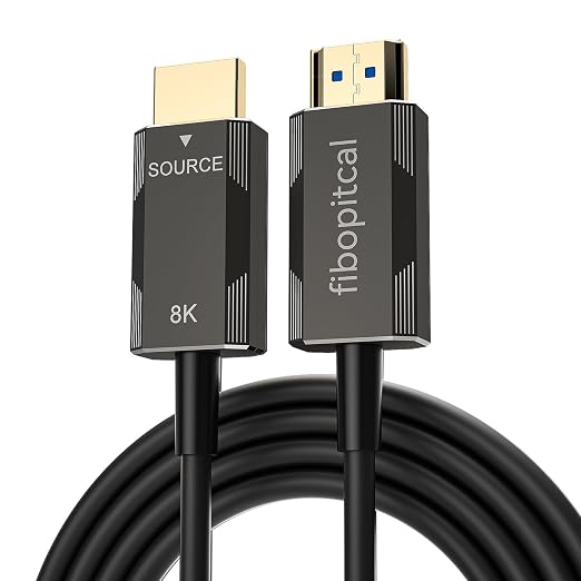 Fiber Optic HDMI 2.1 Cable – Ultra High Speed 48Gbps, Supports 8K@60Hz /4K/120Hz, Thin & Flexible Design, High Durability, Compatible with All HDMI 2.1 Device (Diretional-Fiber, 6.6ft) - Image 6