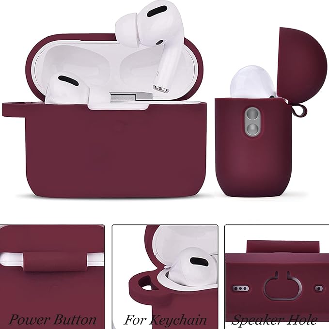 Case for Airpods Pro 1st 2nd Generation - VISOOM Airpods Pro 1/2 Cases Cover Women Silicone iPod Pro 2 Earbuds Wireless Charging Case Girl Bling Keychain for Apple Airpod Gen Pro 2