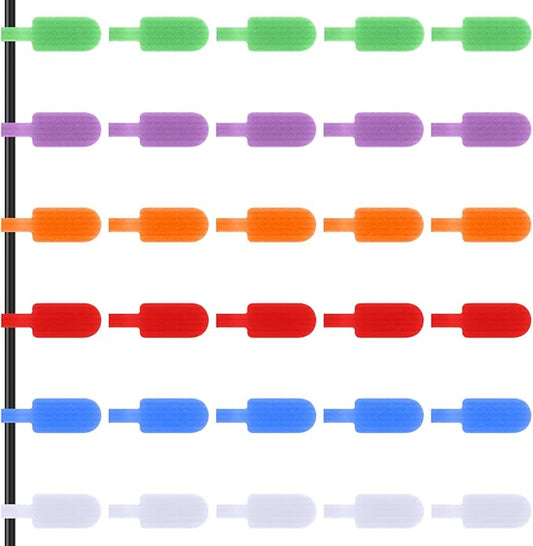 30 PCS Cable Labels, Multi-Color Write On Cord Label and Wire Tags for Electronic, Computers Cable Management and Identification Xmas Decoration