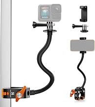K&F CONCEPT Flexible Clamp Mount Kit, Action Camera Gooseneck Mount - Image 1