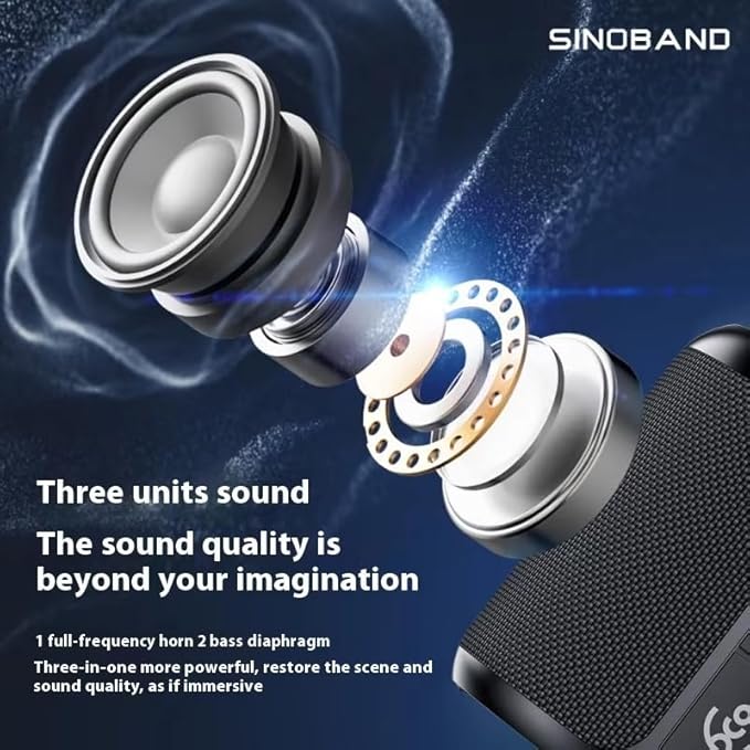 xdobo SINOBAND 3 Kingdoms Portable Bluetooth Speaker Small Bluetooth Speakers Waterproof 20 Hour Playtime Computer Speakers Wireless with RGB Lights for Party/Beach/Home/Outdoor/Birthday Gift