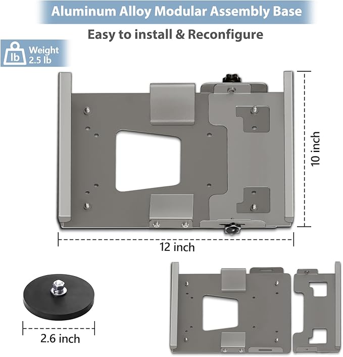 Starlink Mini Car Roof Mount Adjustable, Quick Release Flat Magnetic Mounting Kit Stuitable for Starlink Dish, Aluminum Alloy Starlink Dish Protection for RV/Vans/Boat/Yachts (for starlink mini)
