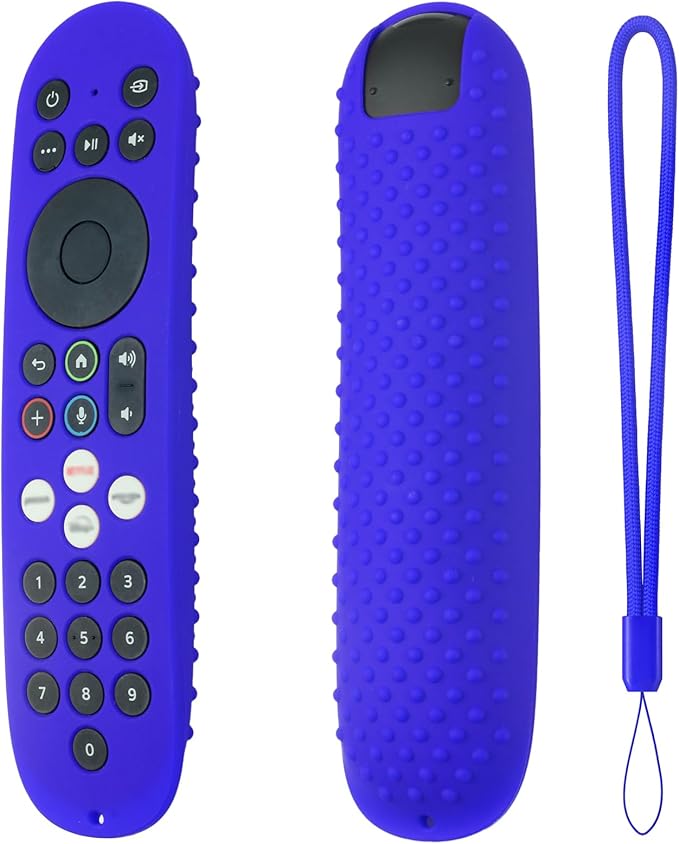 Hi Color Silicone Cover for Xumo Stream Box Remote PR3 Released 2025 Xumo Stream Box Spectrum Tv Remote Case Cover with Lanyard (Blue)