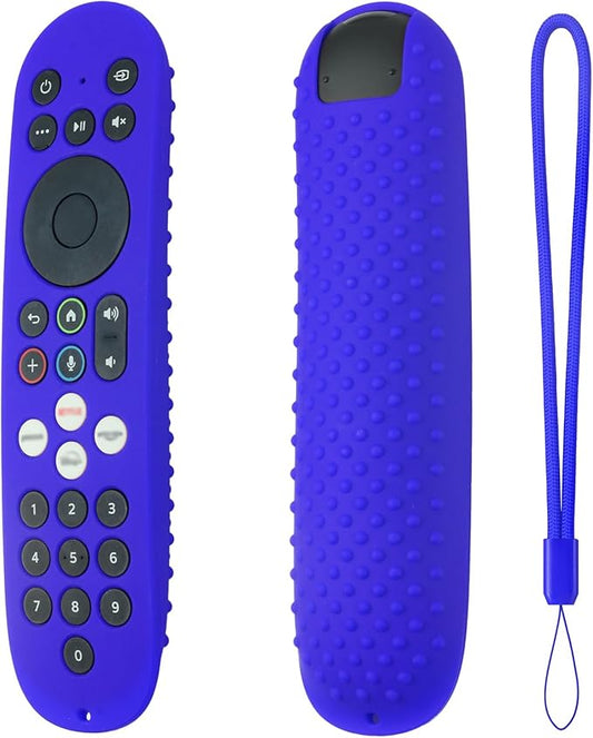 Hi Color Silicone Cover for Xumo Stream Box Remote PR3 Released 2025 Xumo Stream Box Spectrum Tv Remote Case Cover with Lanyard (Blue)