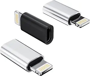 Micro USB Female to Lightning Male Adapter(3pack)Android Charge Cable Connector Charging & Data Sync Converter Port Compatible for Apple Iphone 13 12 11 Pro Max Mini Xs Se 7 X Xr 8 Plus 6 6s 5 5s Ipad