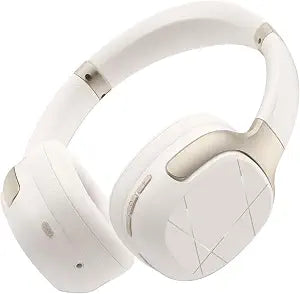 Active Noise Cancelling Headphones, Wireless Over-Ear Bluetooth, HiFi deep bass, Foldable Headphones, Transparent Mode, 50H Long ANC Playtime, Durable Headset for Traveling/Gym Use/Home (Off White)