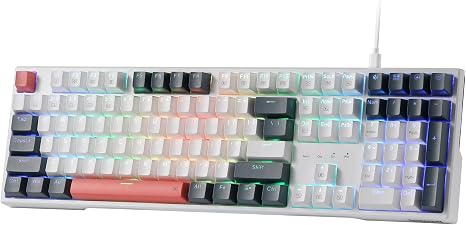 Redragon K668 108-Key Hot-Swap Wired RGB Gaming Keyboard, Extra 4 Hotkeys