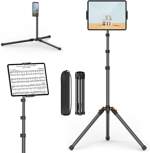 XXZU 72in Tablet Floor Stand Tripod, Aluminum Tablet Stand Holder for iPad