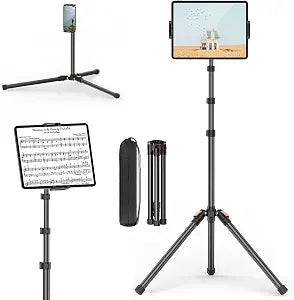 XXZU 72in Tablet Floor Stand Tripod, Aluminum Tablet Stand Holder for iPad