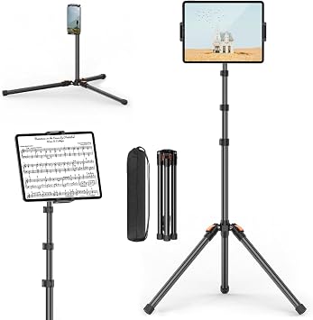 XXZU 72in Tablet Floor Stand Tripod, Aluminum Tablet Stand Holder for iPad