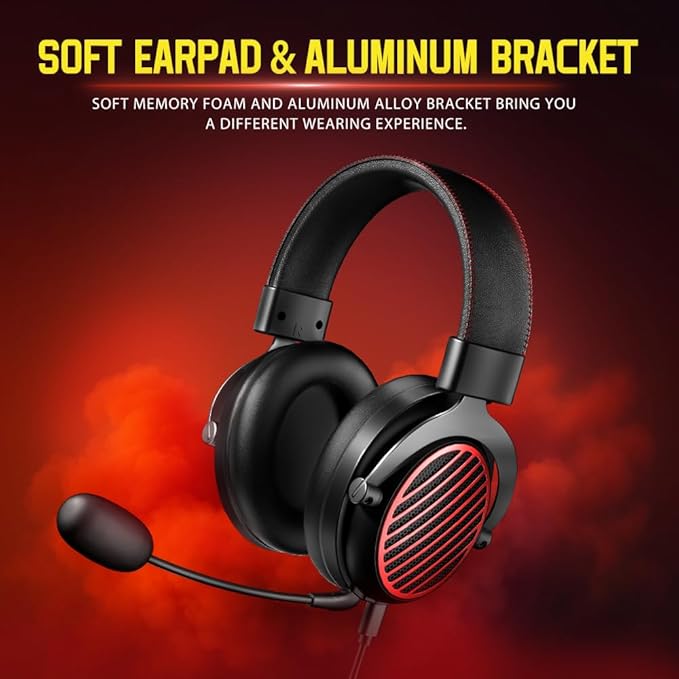 Redragon H540 Wireless Gaming Headset for PC, PS4/5, Xbox, Switch, 4-Mode(2.4G/BT/USB/3.5mm) - 7.1 Surround Sound - 53MM Drivers Gaming Headphones with Noise Canceling Mic - Memory Foam - Black
