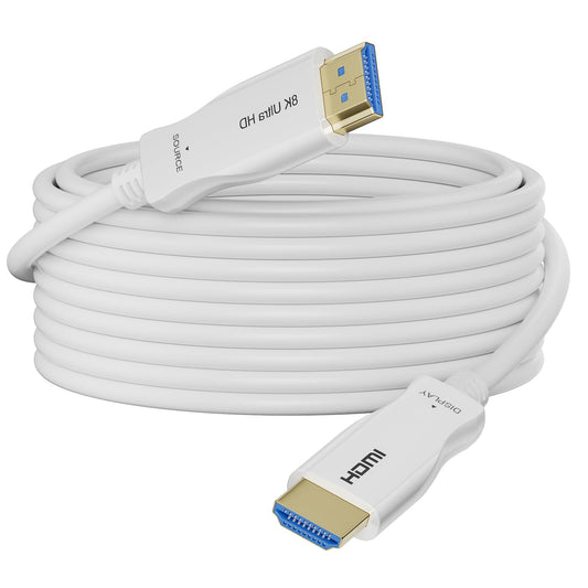 8K Fiber Optic HDMI Cable 30FT, 48Gbps Ultra High Speed Thin HDMI Cord, 8K@60Hz 4K@240Hz, Dynamic HDR, eARC, HDCP 2.2&2.3, 3D, Compatible for Laptop, PC, Monitor, PS5, PS4, Xbox, HDTV, Projecto - Image 2