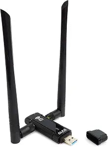 ALFA Network AWUS036ACM Long-Range Wide-Coverage Dual-Band AC1200 USB Wireless Wi-Fi Adapter w/High-Sensitivity External Antenna - Windows, MacOS & Kali Linux Supported