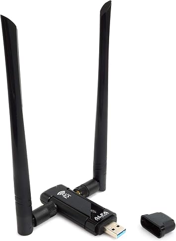 ALFA Network AWUS036ACM Long-Range Wide-Coverage Dual-Band AC1200 USB Wireless Wi-Fi Adapter w/High-Sensitivity External Antenna - Windows, MacOS & Kali Linux Supported