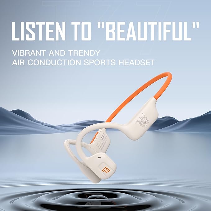 Lightweight Bone Conduction Headphones, Open-Ear Sports Headset with Noise-Reducing Mic, Sweatproof, 10H Playtime, Fast Charging, Secure Fit for Running Workout Fitness