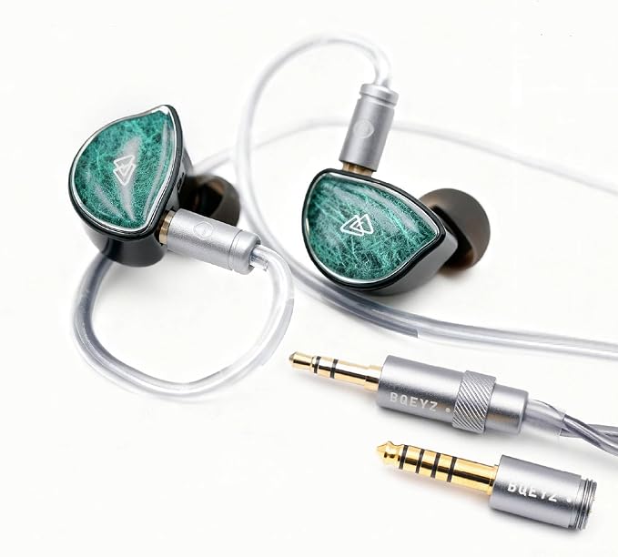 BQEYZ NI Wired in Ear Monitor, Gaming Earbuds with 3.5 & 4.4mm Plugs IEM