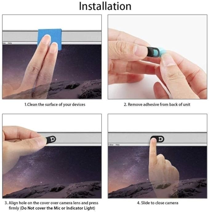 Security Privacy Camera Cover Compatible with Samsung Galaxy S21 S22 S23 S24 S25 Ultra Plus FE, A14 A15 A16, A25 A35 A54 - Blocker Front Webcam Closure
